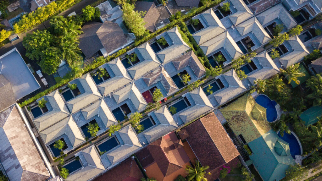 The Light Villas aerial view in Seminyak