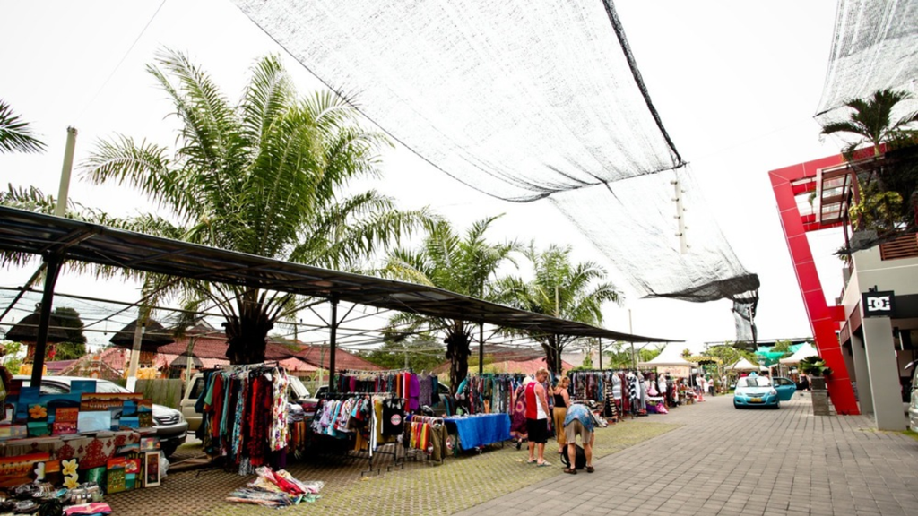 Shopping stalls near Seminyak Square Bali