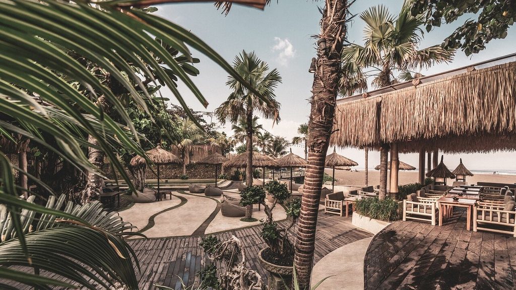 Mano Beach House beachfront seating in Seminyak