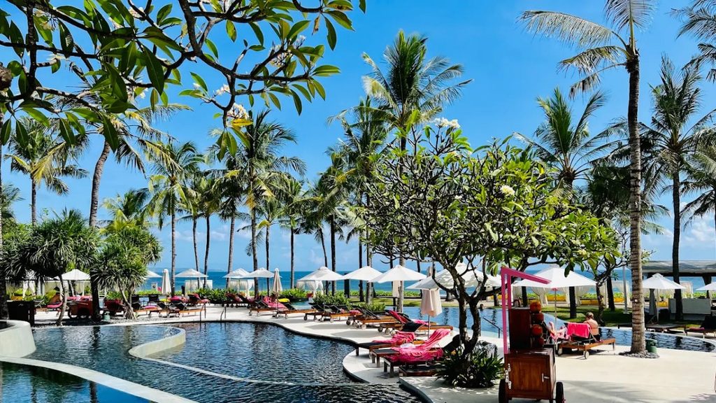 W Bali Seminyak pool area with ocean views