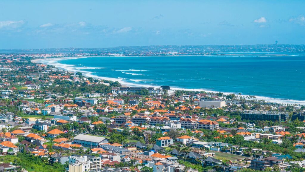 Aerial view in Seminyak Bali