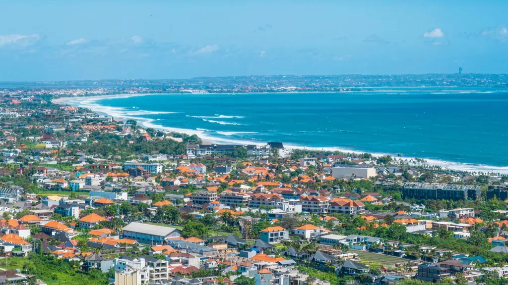 Aerial view in Seminyak Bali