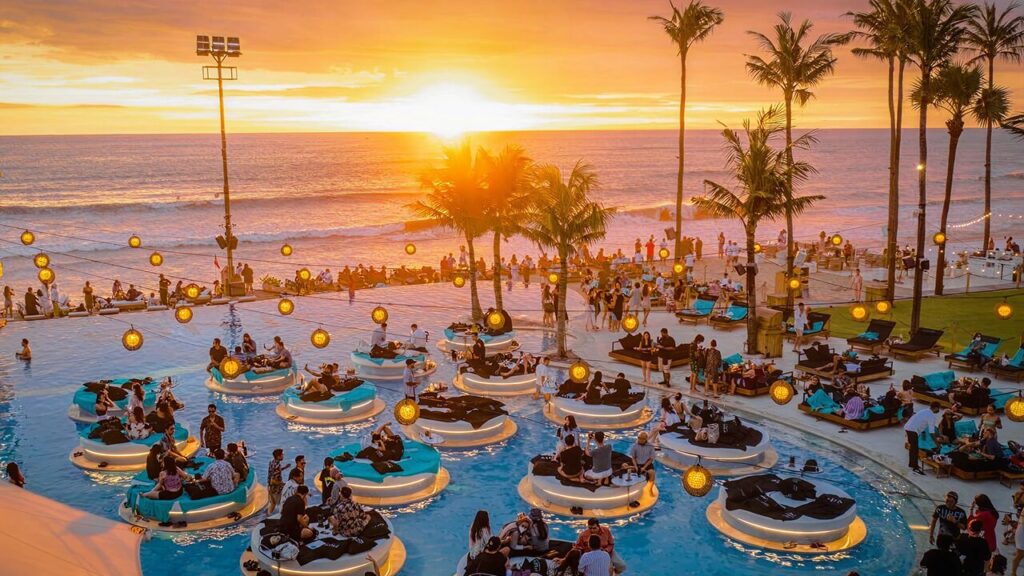 Sunset view near Seminyak Beach